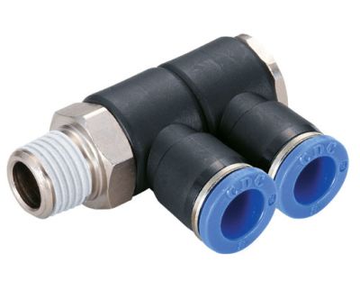 B-WVTEdk2-KU - Winkel-Verteiler-Einschraubverschraubung