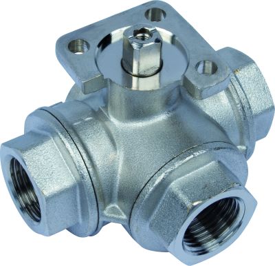 K-MU-890-VA - 3-2-Wege-T-Muffen-Kugelhahn III Hebel