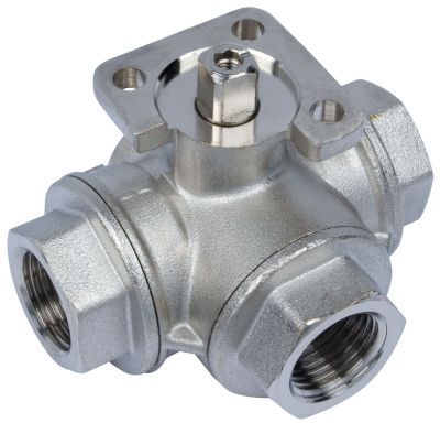 K-MU-880-VA - 3-2-Wege-L-Muffen-Kugelhahn III ISO-Flansch