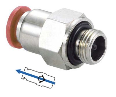 B-RGEA-MSv-bl - Rückschlagfunktion Gerade Einschraubverschraubung